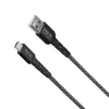 iHome Nylon Braided Micro-USB To USB-A Cable, 10', Black