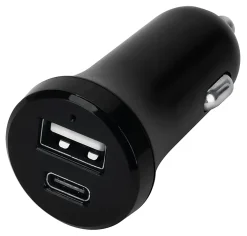 iHome Ultra Boost 30W 2-Port Car Charger, Black