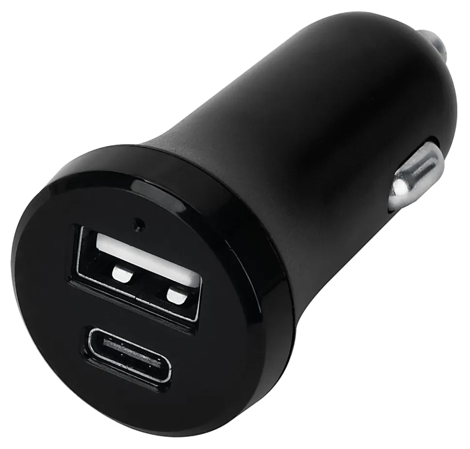 iHome Ultra Boost 30W 2-Port Car Charger, Black