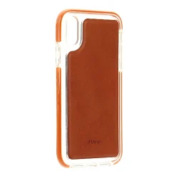 iHome Velo Impact Vegan Leather Phone Case For iPhone® X/XS, Brown, IHXP152Z-OD