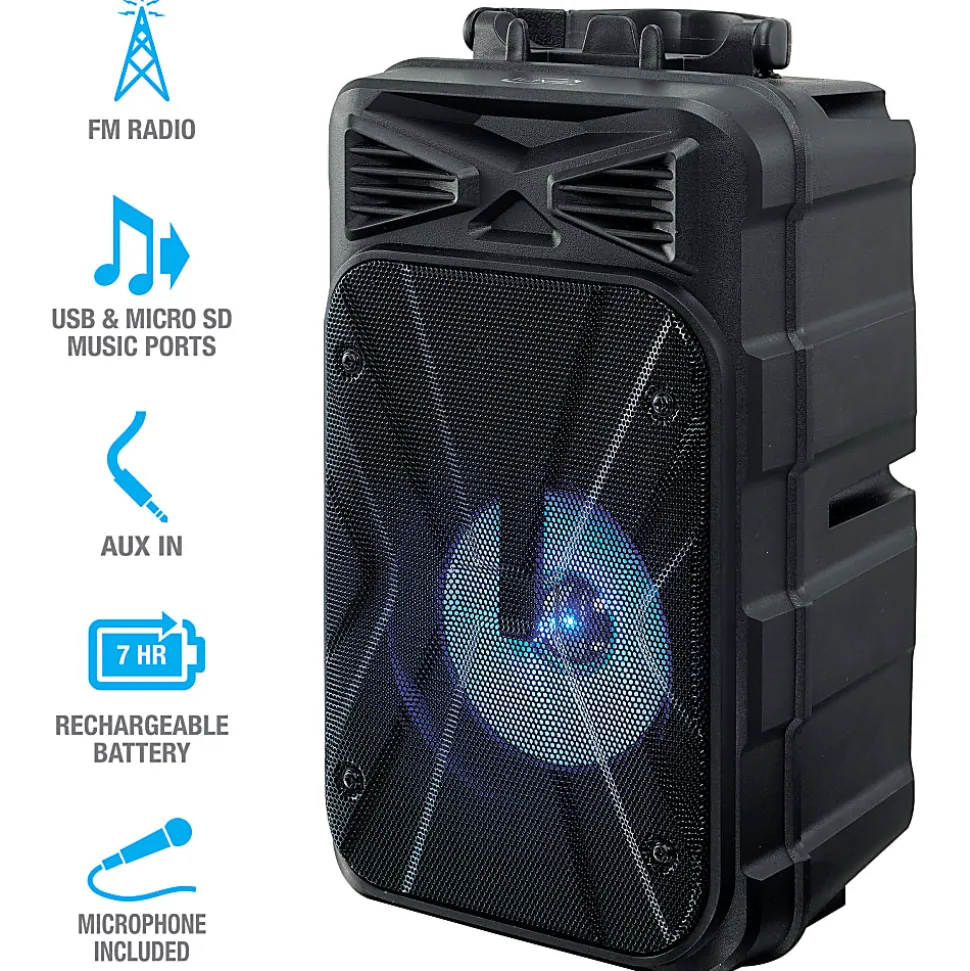 iLive Tailgate Party ISB202B Karaoke Speaker With Microphone And Carry Handle
