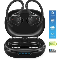 iLive Waterproof Truly Wireless Earbuds With Rechargeable Case And USB-C Charging Port, Black, IAEBTW53B