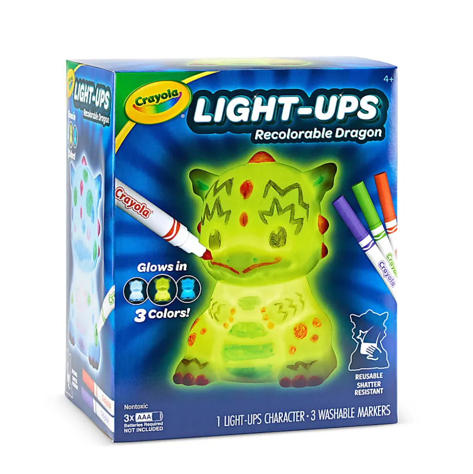 Illuminate creativity with the Crayola Light Up Dragon Toy. It's a glowing dragon canvas - 747635