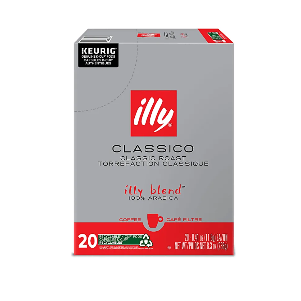 illy Classico Coffee Keurig Single Serve K-Cup Pods, Pack Of 20 Pods