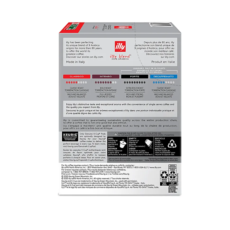 illy Classico Coffee Keurig Single Serve K-Cup Pods, Pack Of 20 Pods
