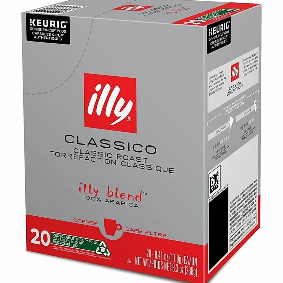 illy Classico Coffee Keurig Single Serve K-Cup Pods, Pack Of 20 Pods
