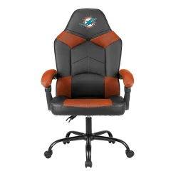 Imperial Adjustable Oversized Vinyl High-Back Office Task Chair, NFL Miami Dolphins, Black/Orange
