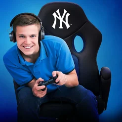 Imperial MLB Vision Faux Leather/Mesh Computer Gaming Chair, New York Yankees