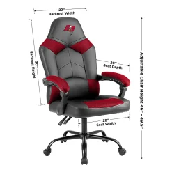 Imperial NFL Adjustable Oversized Vinyl High-Back Office Task Chair, Tampa Bay Buccaneers