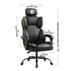 Imperial NFL Champ Ergonomic Faux Leather Computer Gaming Chair, Pittsburgh Steelers