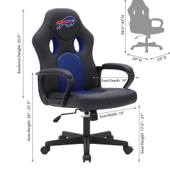 Imperial NFL Vision Faux Leather/Mesh High-Back Computer Gaming Chair, Minnesota Vikings
