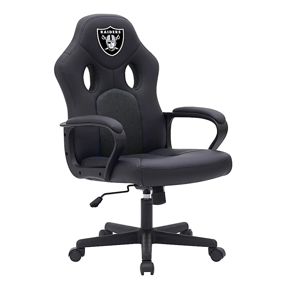 Imperial NFL Vision Faux Leather/Mesh High-Back Computer Gaming Chair, Las Vegas Raiders