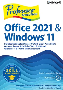Individual Software Professor Teaches Office 2021 & Windows 11 With Skill Assessment, CD/Product Key