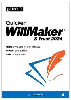 Individual Software QUICKEN Will & Trust Maker, 2024, For 1 Device, 1-Year Subscription, MAC/IOS, Download
