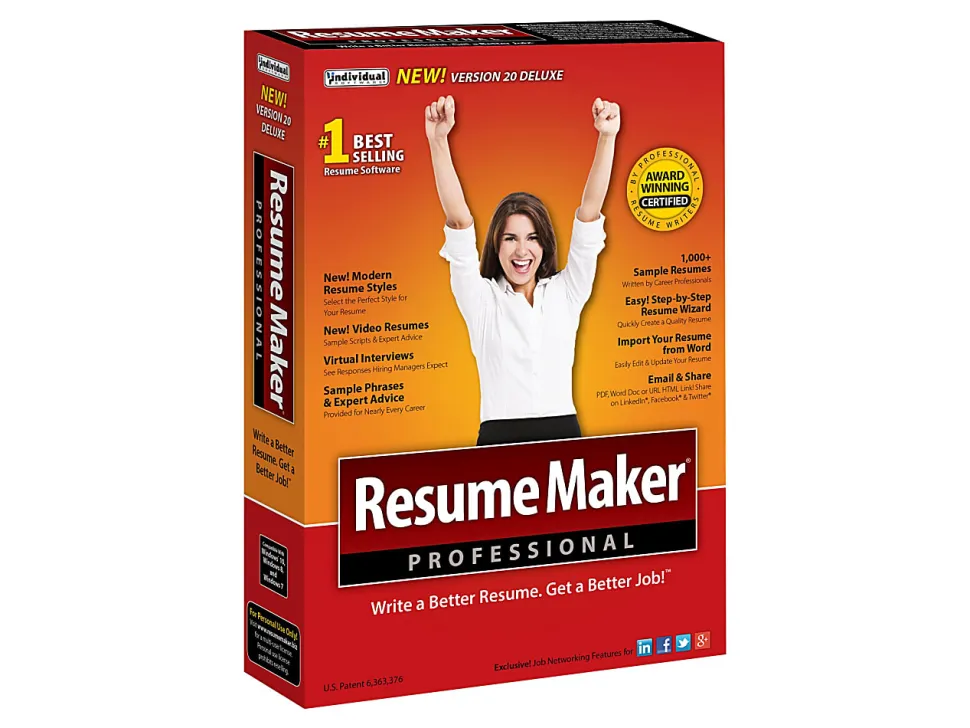 Individual Software ResumeMaker Professional Pro Deluxe 20, Disc