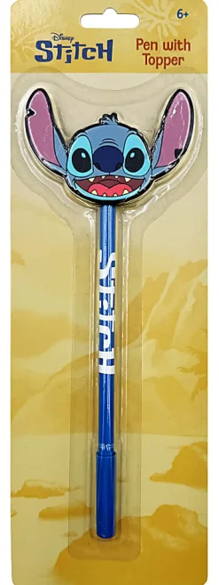 Innovative Designs 2D Licensed Topper Ballpoint Pen, Medium Point, 0.7 mm, Blue, Lilo & Stitch