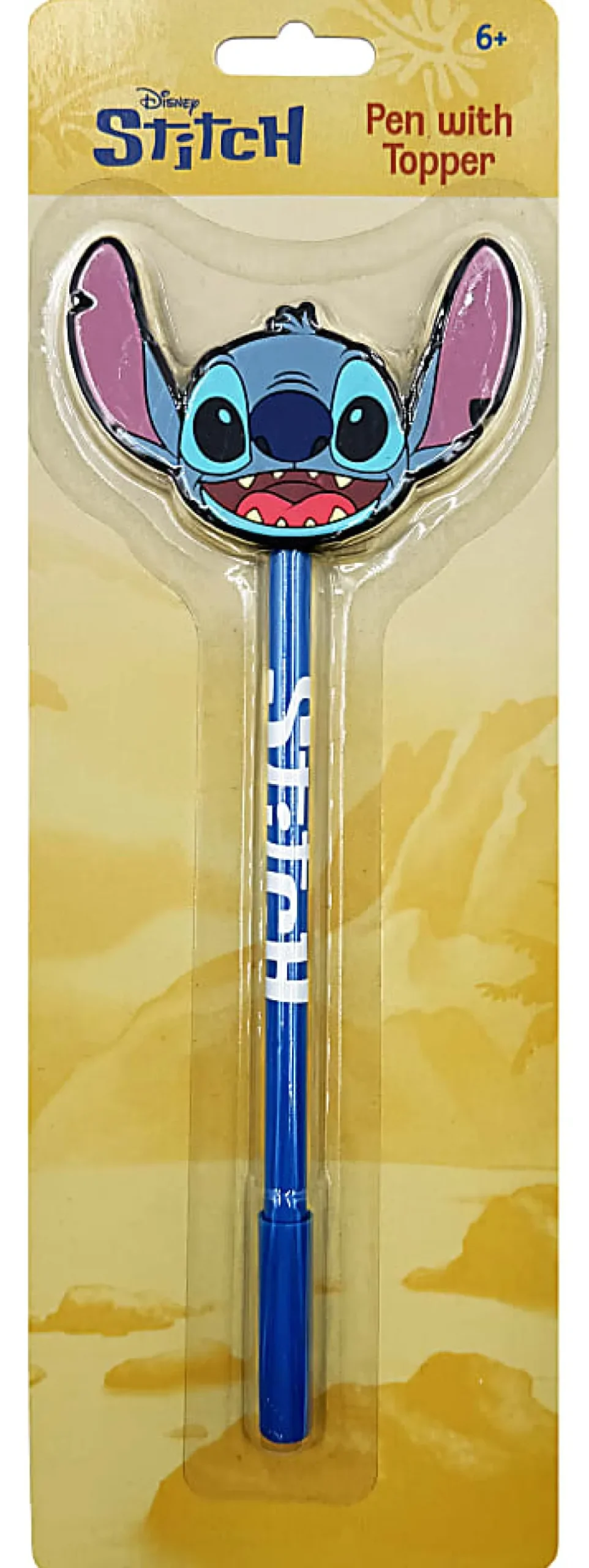 Innovative Designs 2D Licensed Topper Ballpoint Pen, Medium Point, 0.7 mm, Blue, Lilo & Stitch