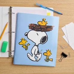 Innovative Designs Licensed Poly Folder, 3 Prongs, 2-Pockets, 11.62" x 9.5", Peanuts, Quantity 1
