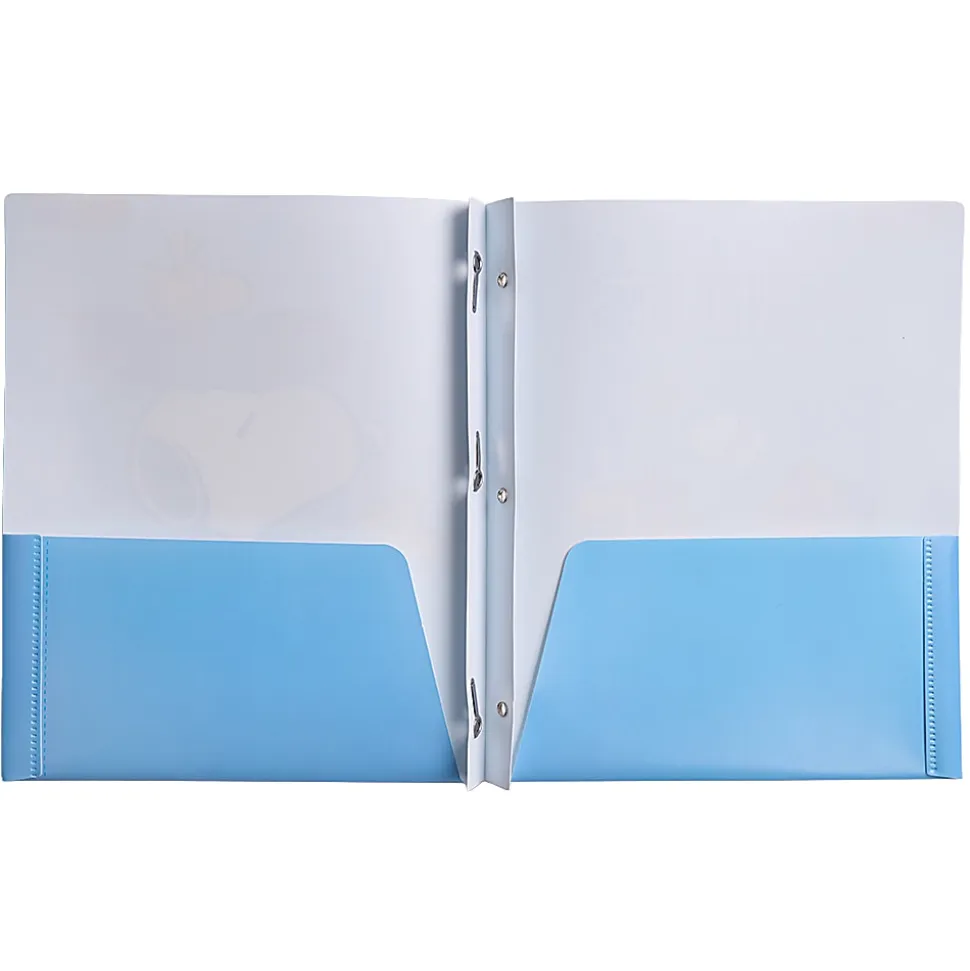 Innovative Designs Licensed Poly Folder, 3 Prongs, 2-Pockets, 11.62" x 9.5", Peanuts, Quantity 1