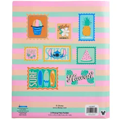 Innovative Designs Licensed Poly Folder, 3 Prongs, 2-Pockets, 11.62" x 9.5", Disney Lilo Stitch, Quantity 1