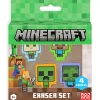 Innovative Designs Licensed Eraser Set, 1-1/4” x 1-1/4”, Minecraft, Set Of 4 Erasers