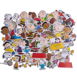 Innovative Designs Licensed Vinyl Decal Stickers, 100 Count, Peanuts, Quantity 1 Pack, 721187PEAOD