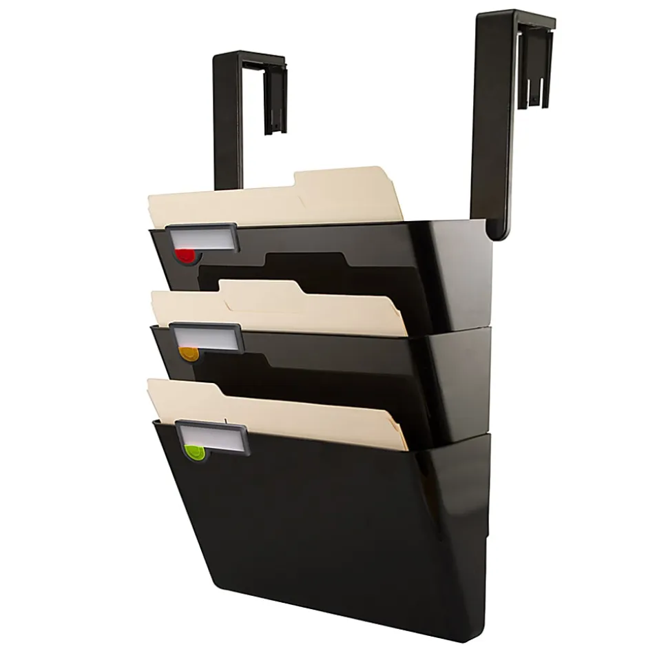 Innovative Storage Designs Hanging Wall File Set Of 3, Letter Size, Black