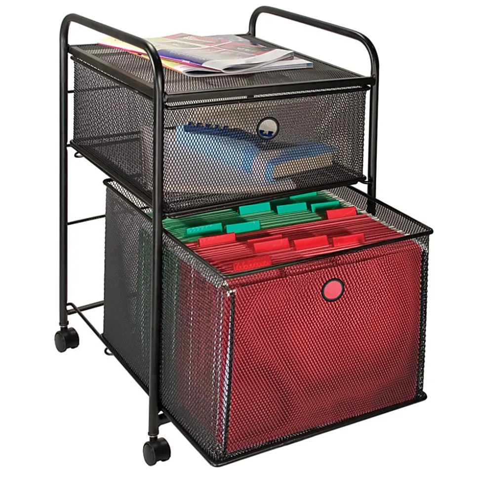 Innovative Storage Designs Mesh Hanging File And Storage Cart