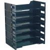 Innovative Storage Designs Stackable Letter Trays, Black, Pack Of 6