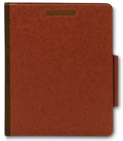 [IN]PLACE® Classification Folders, Letter, 2 Dividers, 30% Recycled,  Earth Red, Box Of 10 Folders