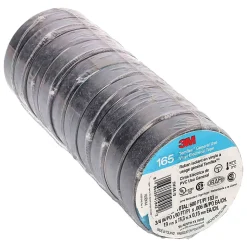 Install Bay® 3M™ Temflex™ 3/4" Economy Vinyl Electrical Tape, Removable, 60’, Black, Pack Of 10 Rolls
