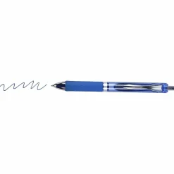 Integra Retractable Gel Ink Pens, Medium Point, 0.7 mm, Blue Barrel, Blue Ink, Pack Of 12 Pens