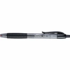 Integra Retractable 0.7mm Gel Pen - 0.7 mm Pen Point Size - Black Gel-based Ink - 12 / Dozen
