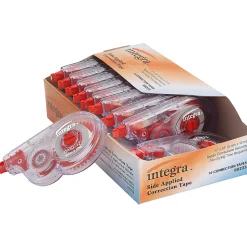 Integra Side-Apply Correction Tape - 0.20" Width x 32.80 ft LengthSmoke Dispenser - Tear Resistant - 10 / Pack - Smoke
