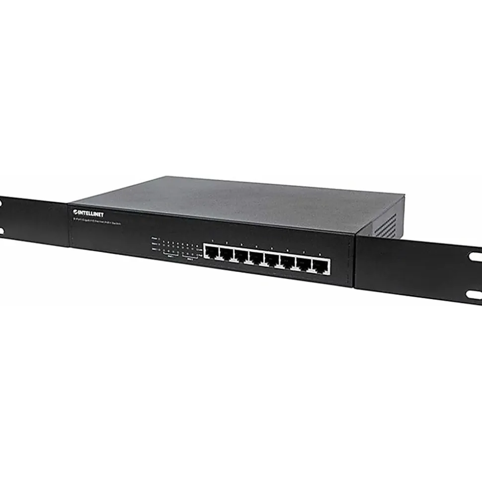 Intellinet 8-Port Gigabit Ethernet PoE+ Switch, 8x PoE ports, IEEE 802.3at/af Power-over-Ethernet (PoE+/PoE), Endspan, Desktop, Box - 560641