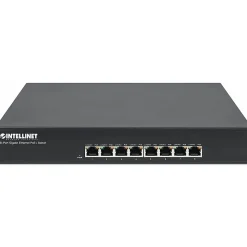 Intellinet 8-Port Gigabit Ethernet PoE+ Switch, 8x PoE ports, IEEE 802.3at/af Power-over-Ethernet (PoE+/PoE), Endspan, Desktop, Box - 560641