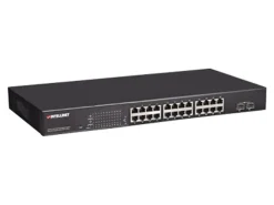 Intellinet 24-Port Gigabit Ethernet PoE+ Web-Managed Switch with 2 SFP Ports, 24x PoE ports, IEEE 802.3at/af Power over Ethernet