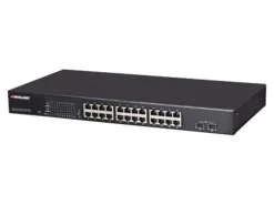 Intellinet 24-Port Gigabit Ethernet PoE+ Web-Managed Switch with 2 SFP Ports, 24x PoE ports, IEEE 802.3at/af Power over Ethernet