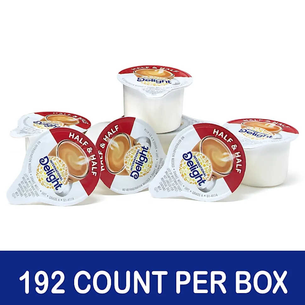 International Delight Half-And-Half Liquid Coffee Creamer, Original Flavor, 0.4 Oz Single Serve x 192