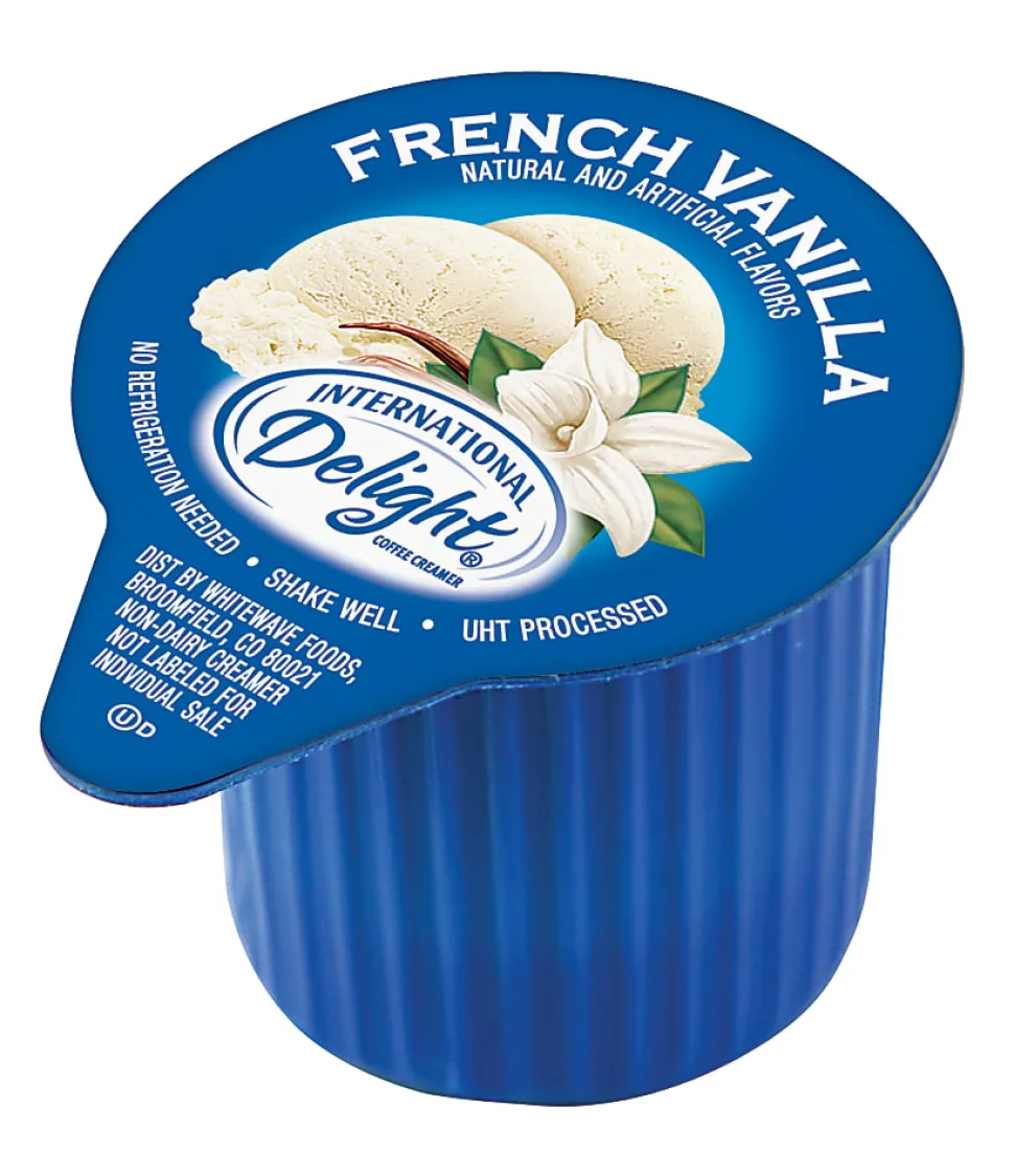 International Delight Liquid Coffee Creamer, French Vanilla Flavor, 0.987 Oz Single Serve, 192/Pack