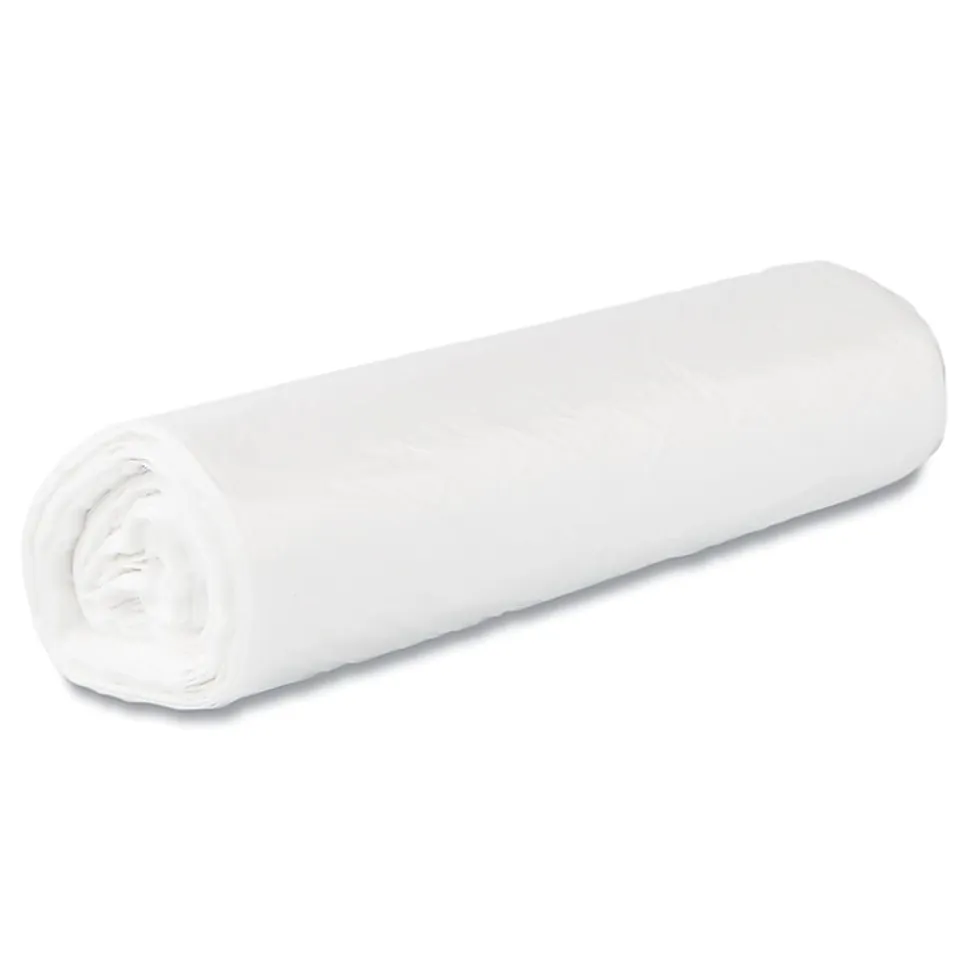 Interplast Group High Density Commercial Can Liner Value Pack, 45 gal, 0.55 mil, 14 mic, 40" x 46", Natural, 25 Bags/Roll, 10 Rolls/CT