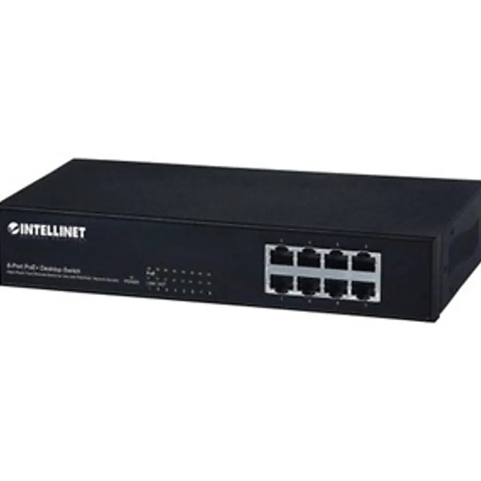 Intracom Intellinet 8 Port Fast Ethernet PoE+ Switch, 560764