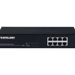 Intracom Intellinet 8 Port Fast Ethernet PoE+ Switch, 560764