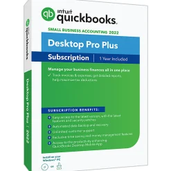 Intuit® QuickBooks® Desktop Pro Plus, 2022, 1-Year Subscription, For Windows®, Disc/Download