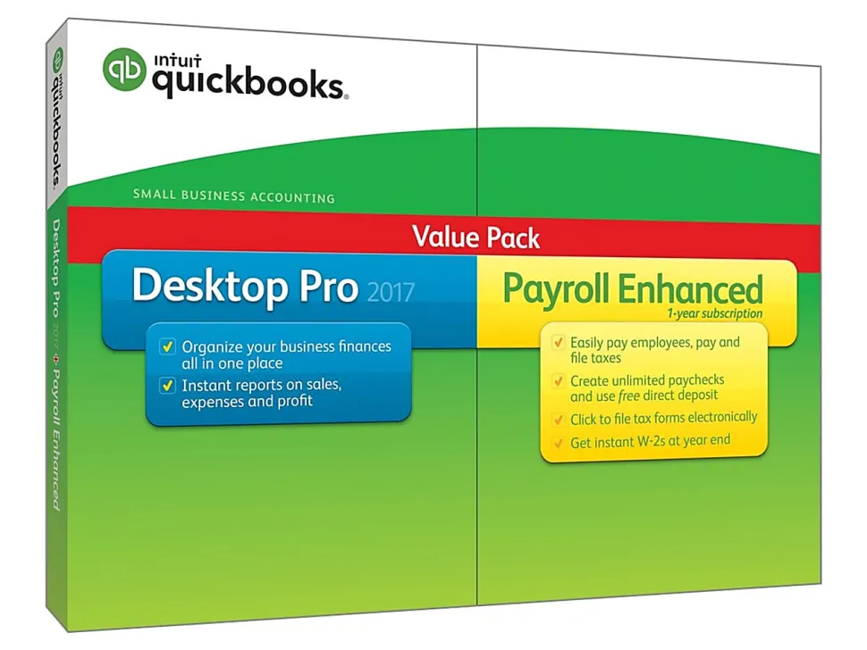 Intuit® QuickBooks® Desktop Pro With Enhanced Payroll 2017, Disc