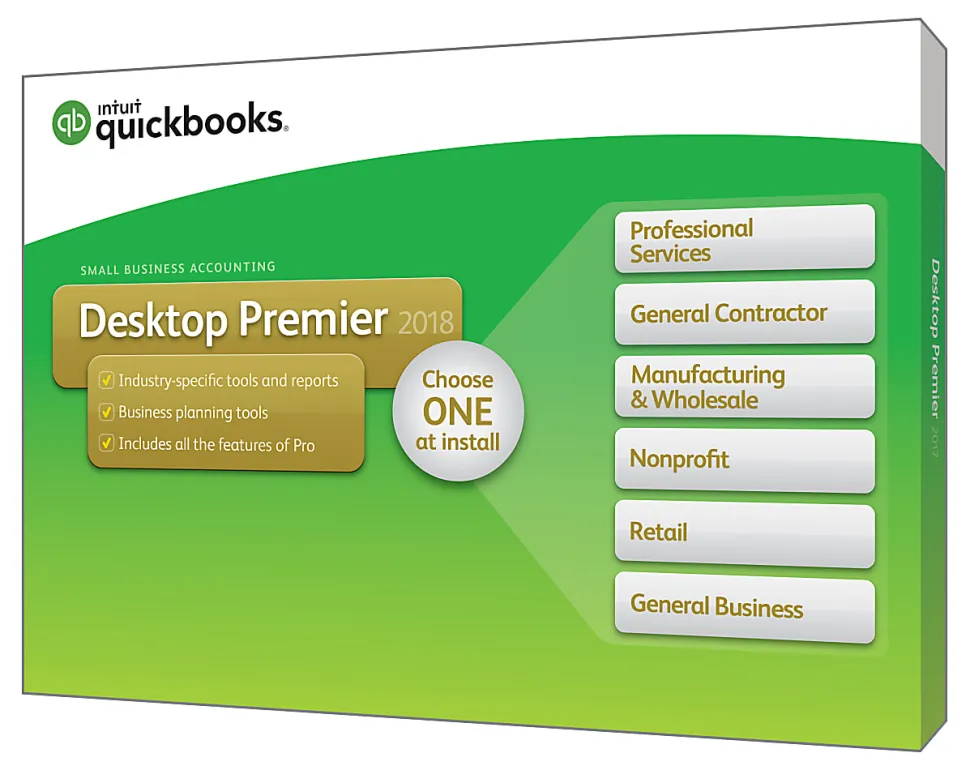 Intuit® QuickBooks® Desktop Premier 2018, Disc/Download