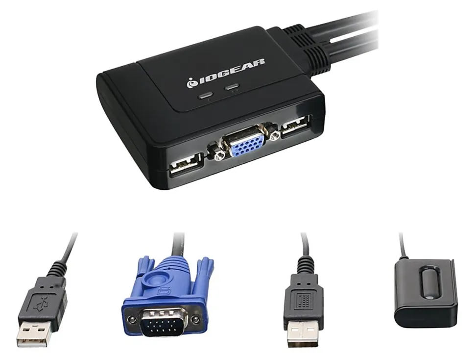IOGEAR GCS22DPKIT - KVM switch - 2 x KVM port(s) - 1 local user - desktop