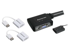 IOGEAR GCS22DPKIT - KVM switch - 2 x KVM port(s) - 1 local user - desktop