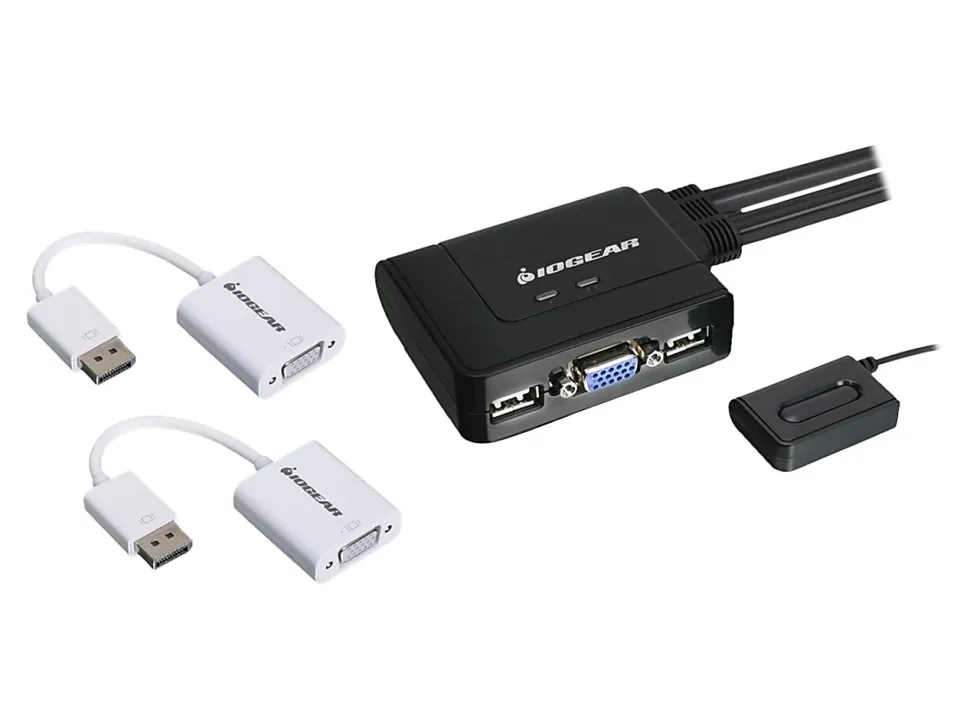 IOGEAR GCS22DPKIT - KVM switch - 2 x KVM port(s) - 1 local user - desktop