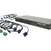 IOGEAR GCS1808KITU 8-Port VGA Combo KVM Switch with USB Cables - KVM / USB switch - 8 x KVM / USB - 1 local user - rack-mountable - TAA Compliant